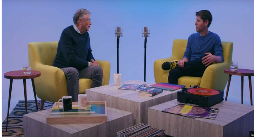 Sam Altman and Bill Gates